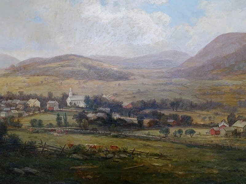 1823-Daniel Folger Bigelow - Vista di Old Bennington, Vermont